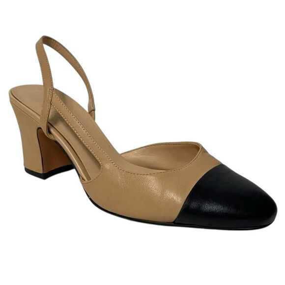 FRANCO SARTO Leather Cap Toe Slingback Heels 6.5 - Picture 12 of 12